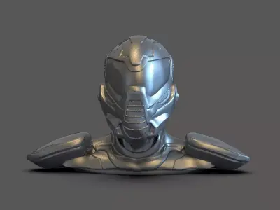 Cyborg Bust 3D print model purchase
