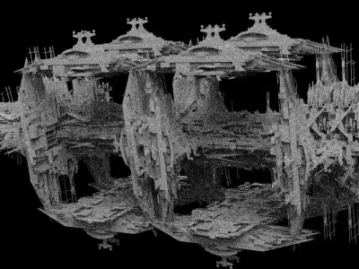 Mega Sci-Fi city Complex Station   3D model