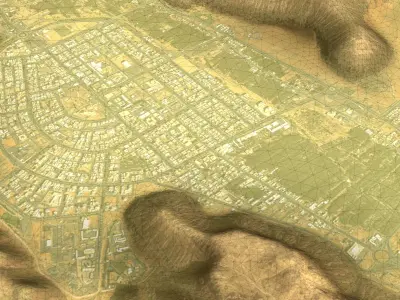 AlUla - 3D City Topography Terrain 3D Model Pack