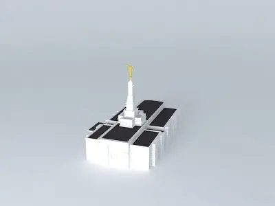 LDS. Templo Mormon, Perth Australia .106 th. operating Temple. Free 3D model