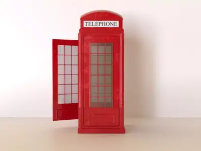 The red telephone box Free 3D model