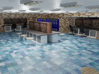 Workshop Interior  Low-poly 3D model purchase