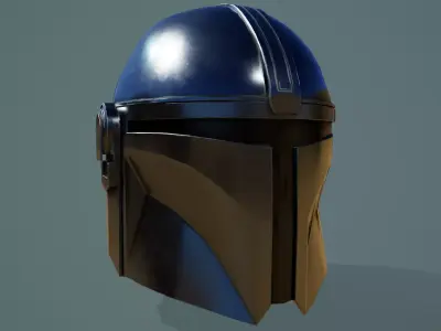 Mandalorian Helmet Low-poly 3D model