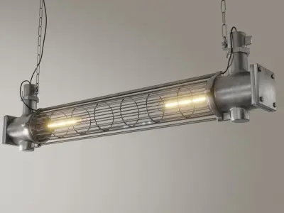 Industrial tube lamp  3D model