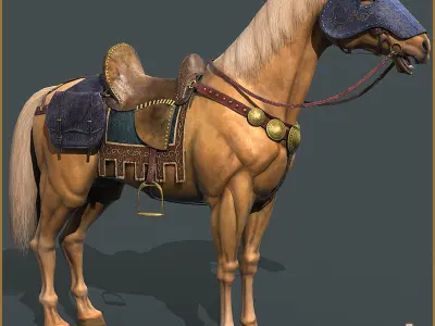 Horse for Heroes Light Version Low-poly 3D model