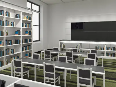  Modern Library Interior 