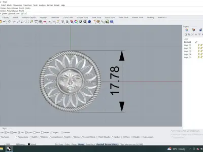 Sun pendant 3D print model