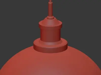 Glass Bulb Cluster Pendant Light 3D model