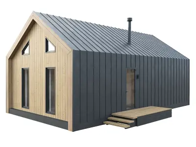 Barn House 09 3D model