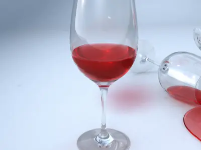 Wine glass mishaps 3D model