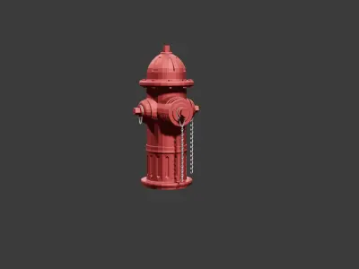 Fire hydrant Free low-poly 3D model 4
