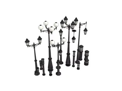 Street Light Pole Low-poly 3D model