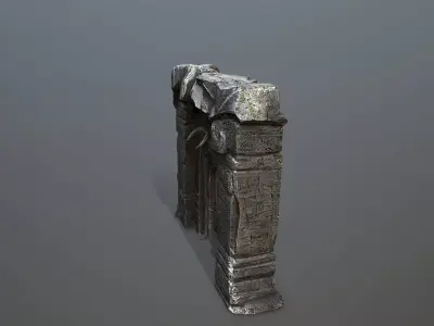 old gate Low-poly 3D model order