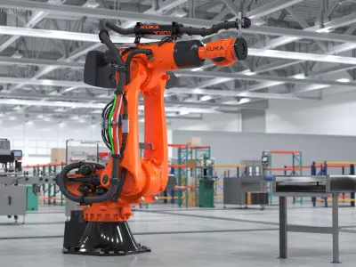  Ultra Robot Arm KUKA KR FORTEC Rigged for Maya 