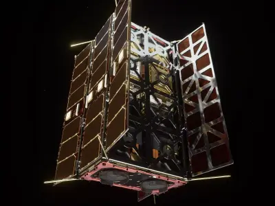 High Poly Cube Sat - C4D Octane 3D model