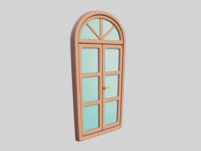 Cartoon Window 12b 3D model