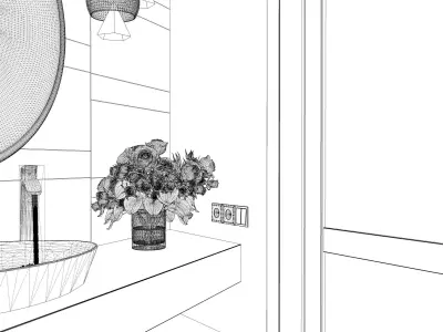 Cozy toilet room 3D model