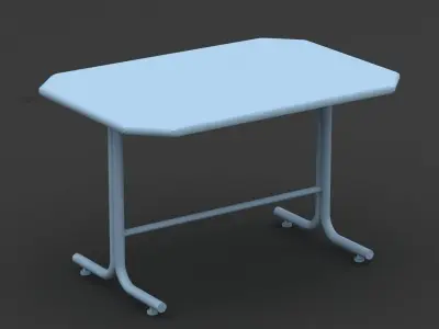 Red Table 03 3D model