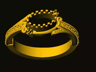 rings gold ring 3D print model