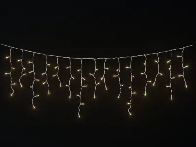 Garland and Bulb String 3 3D model 3D model