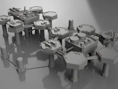 Metal gear solid 2 Little big shell platform package 3D print model