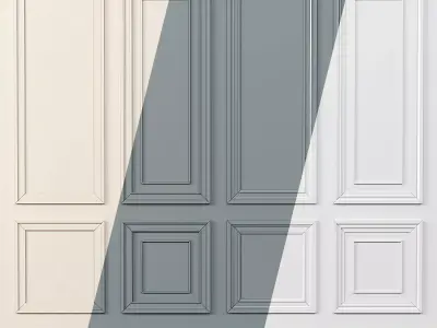 Wall molding 15 Boiserie classic panels 3D model