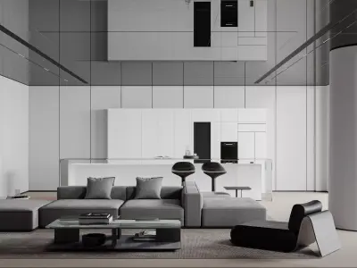apartment interior scenes     3D model 9