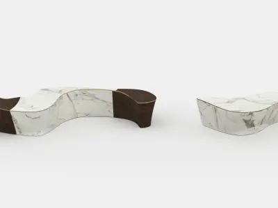 Modern Outdoor Bench 3D model