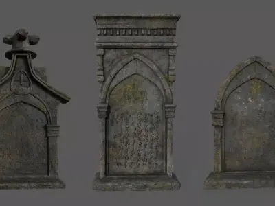 Bloodborne Tombstones Low-poly 3D model