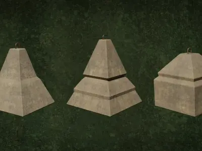 Military Anti Tank Dragon Teeth Series MFO Lot1 N7-9 Group 3 3D model