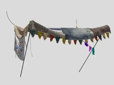 Cloth Shade Low-poly 3D model