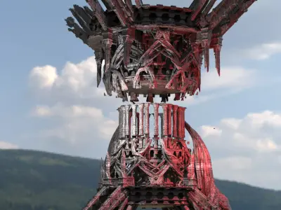Pillar of Acadia city tower 3D model