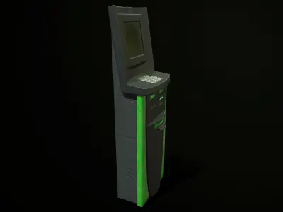 Cash Terminal 01 Low-poly 3D model