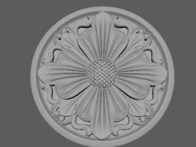 rosette flower 3D model 35