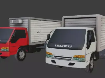 Isuzu Elf Low-poly 3D model