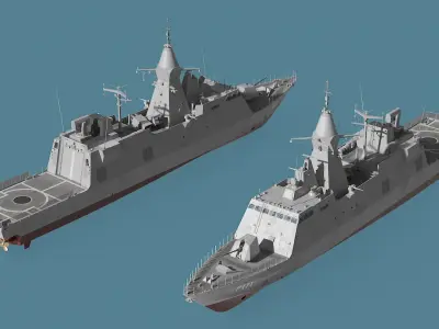  Baynunah Class Corvette UAE Navy Rigged 