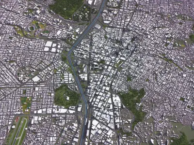 Medellin - Topography Terrain 3D City 3D Model Pack