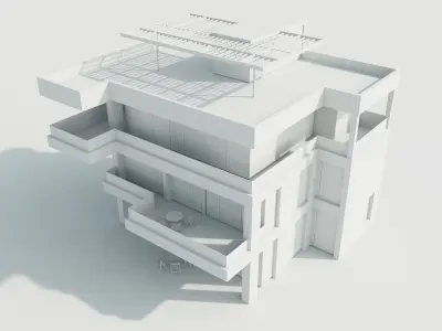 Villa  House Low-poly 3D model