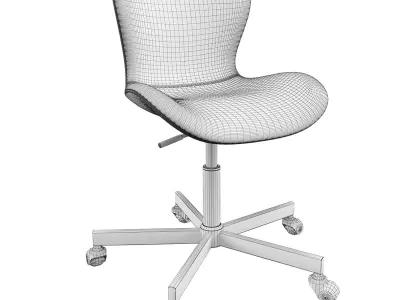 Batilda Adjustable Height Swivel Office Chair 3D model