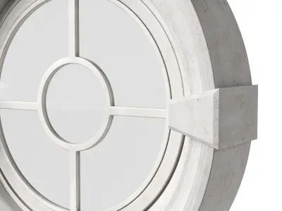 Classic Marble Circular Window 3D model