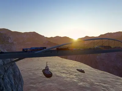 Suspension Bridge 3D model