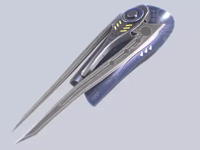 Scifi arm blade Low-poly 3D model