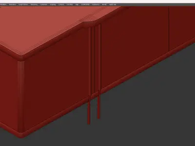 Doral Sideboard Low-poly 3D model