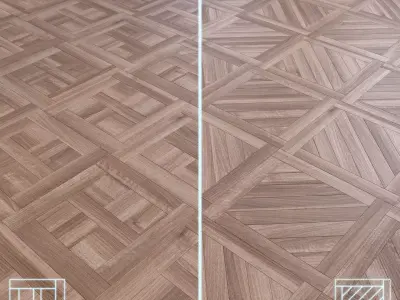 Parquet - Laminate - Wooden floor 2 in 1 Low-poly 3D model 57
