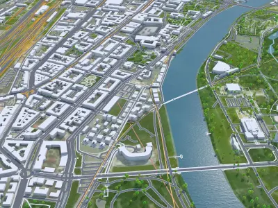 Magdeburg Germany Low-poly 3D model