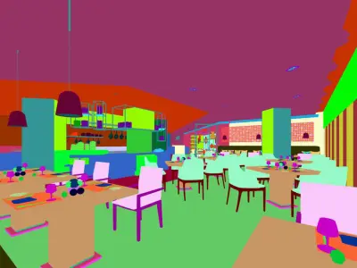 Business Restaurant - Coffee - Banquet  167 3D model