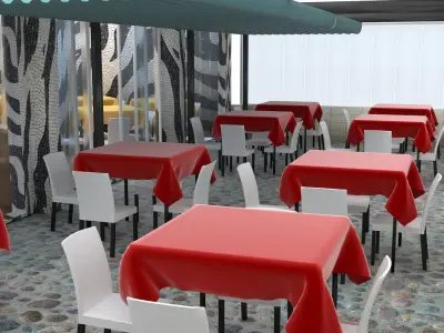 Zebra Restaurant 3D model