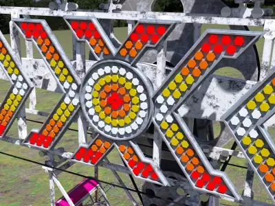 Amusement ride - Zipper 3D model