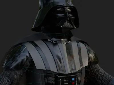 Darth Vader 3D Model Revenge of the Sith Rigged PBR Blender FBX Low-poly 3D model