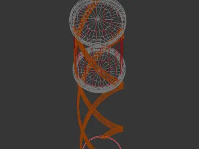 Main Bamboo Floor Lamp 3D model Low-poly 3D model